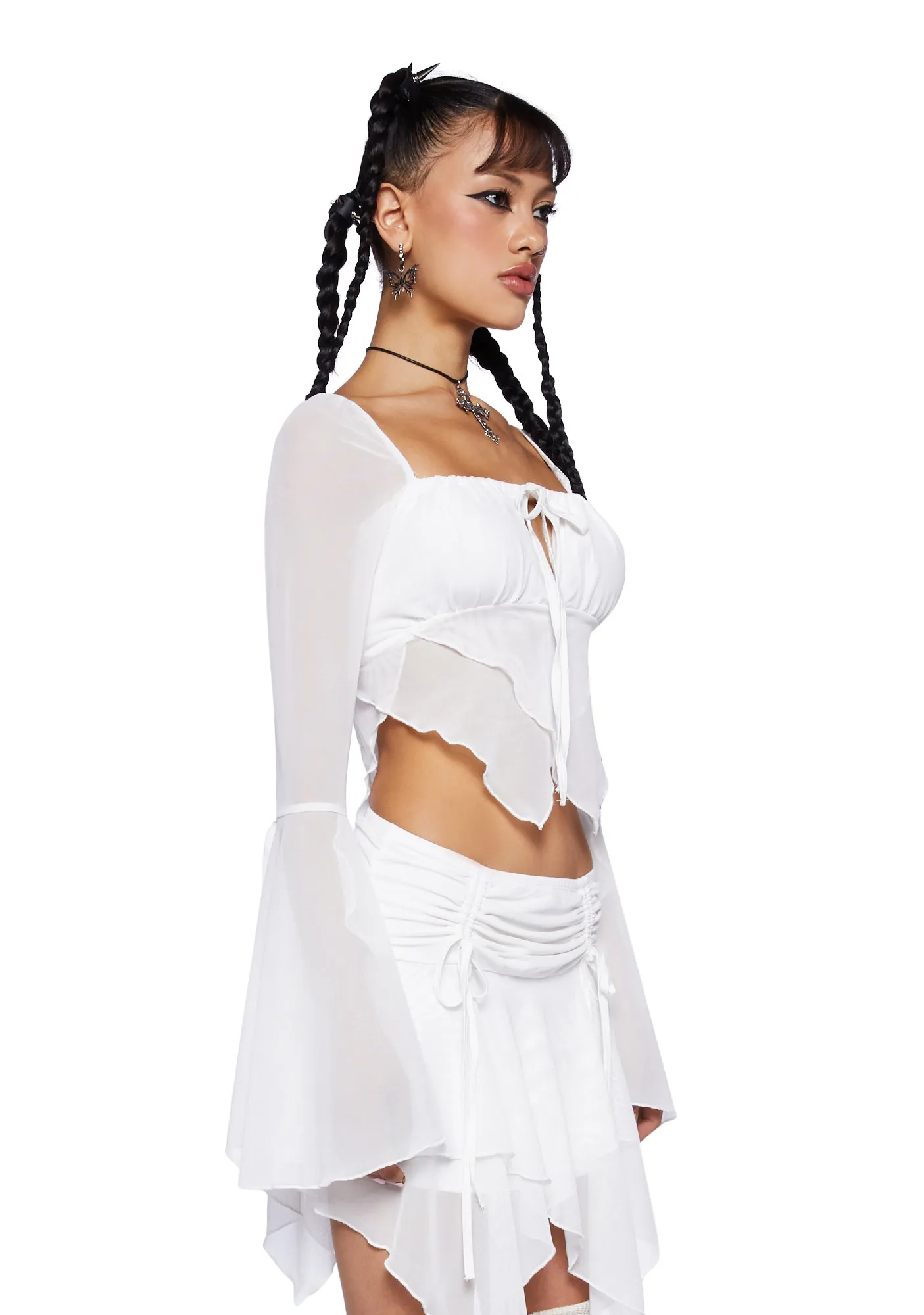Wild Attraction Mesh Top- Off White sold by Dolls Kill product image thumbnail 3