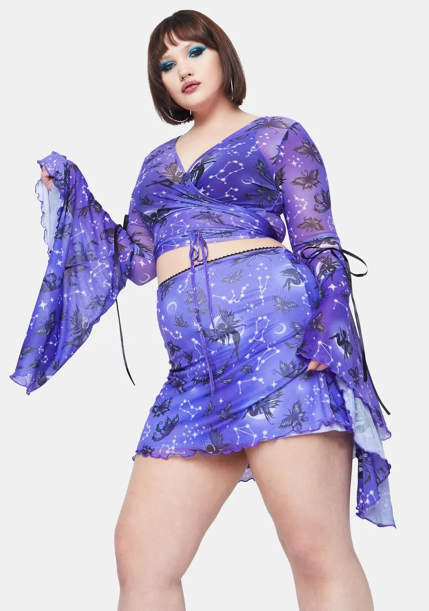 Plus Heighten Senses Goth Fairy Mesh Skirt sold by Dolls Kill product image thumbnail 2