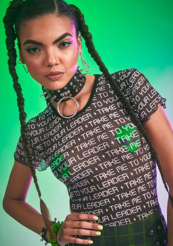 Uncharted Territory Mesh Top sold by Dolls Kill