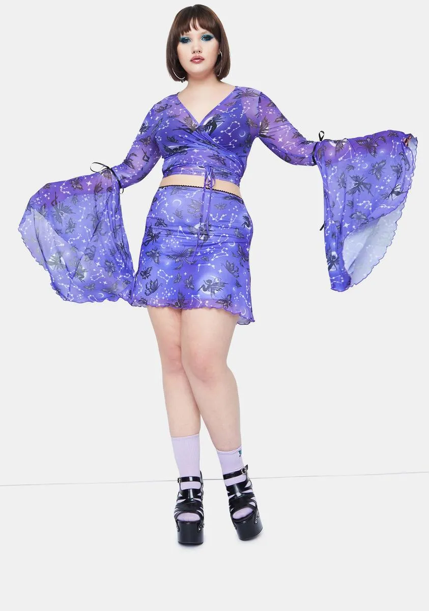 Plus Heighten Senses Goth Fairy Mesh Skirt sold by Dolls Kill product image thumbnail 3