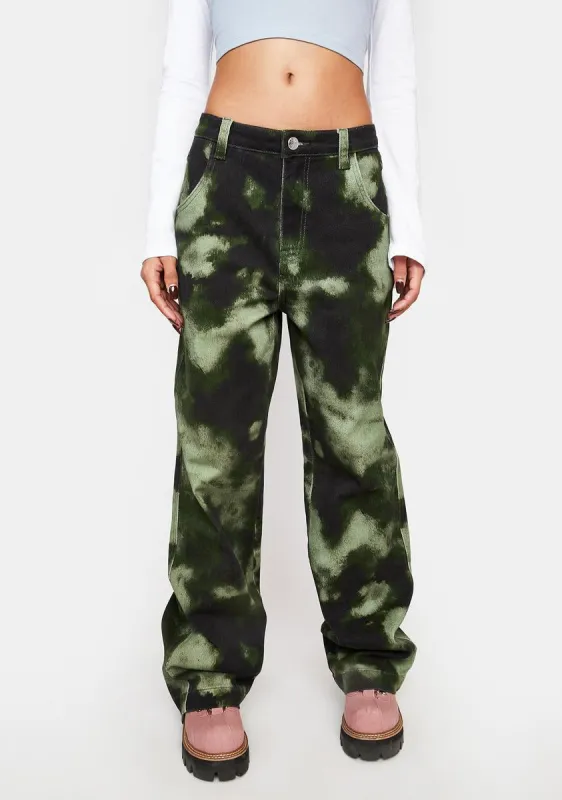 Top Of The Tree Tie Dye Jeans sold by Dolls Kill