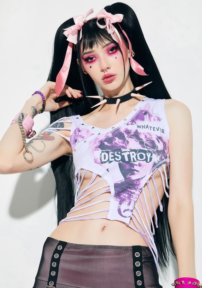 Edge Of Destruction Slashed Tank sold by Dolls Kill