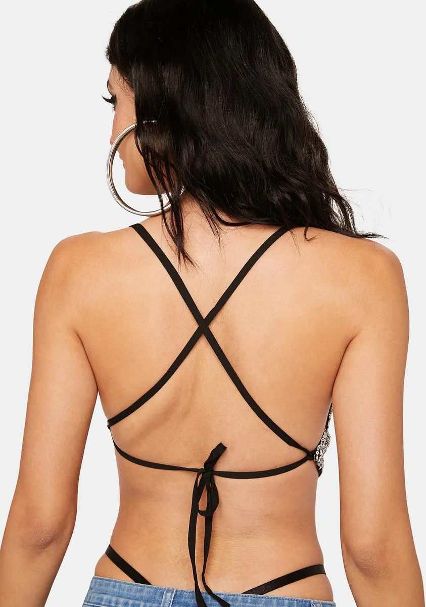 Beneath The Glow Sequin Crop Top sold by Dolls Kill product image thumbnail 4