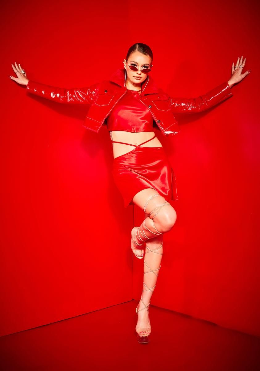 Hot Date Satin Skirt Set sold by Dolls Kill product image thumbnail 3