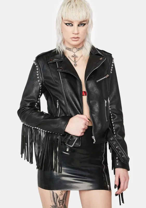 Fringe Moto Jacket sold by Dolls Kill