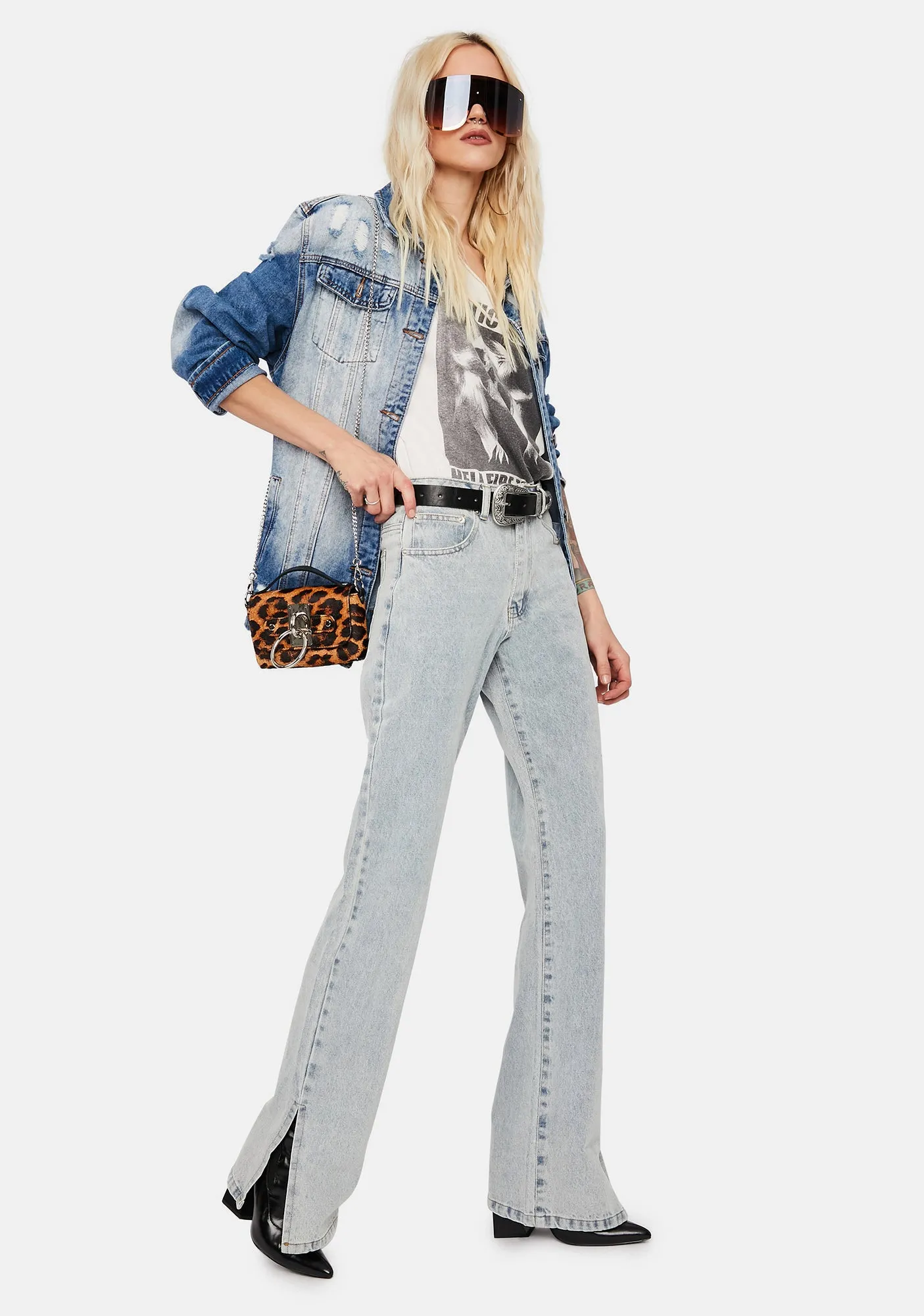 Close To You Slit Leg Jeans sold by Dolls Kill product image thumbnail 2