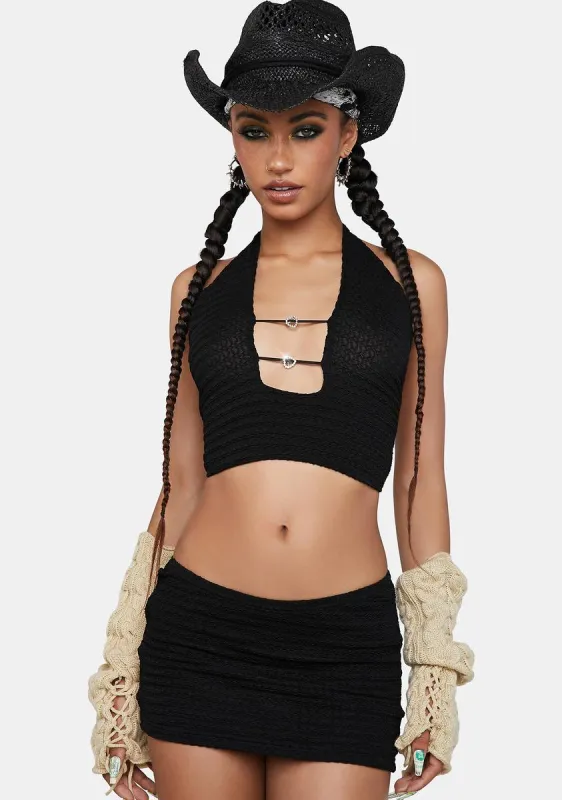 Licorice Lust Rush Skirt Set sold by Dolls Kill