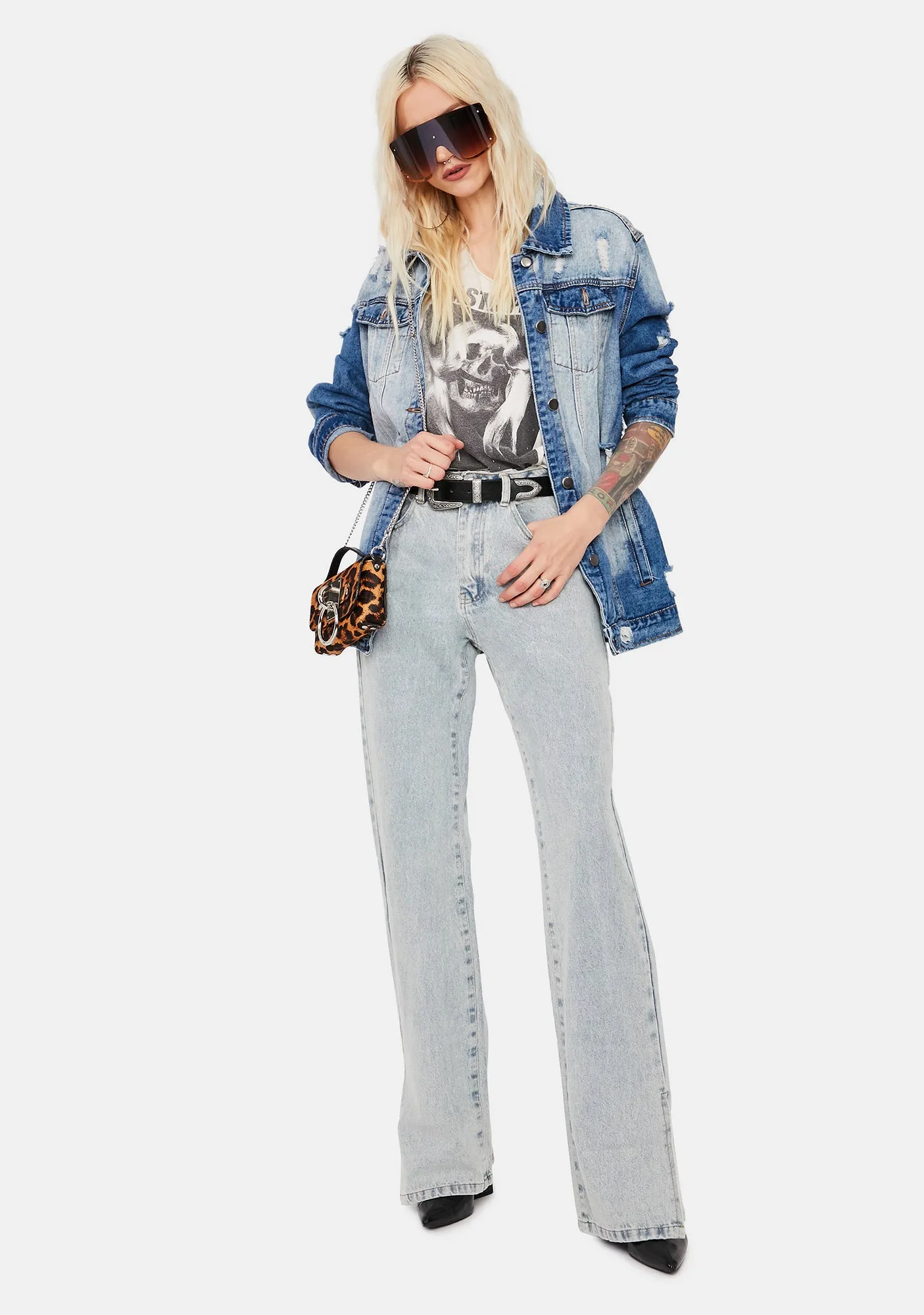 Close To You Slit Leg Jeans sold by Dolls Kill product image thumbnail 3