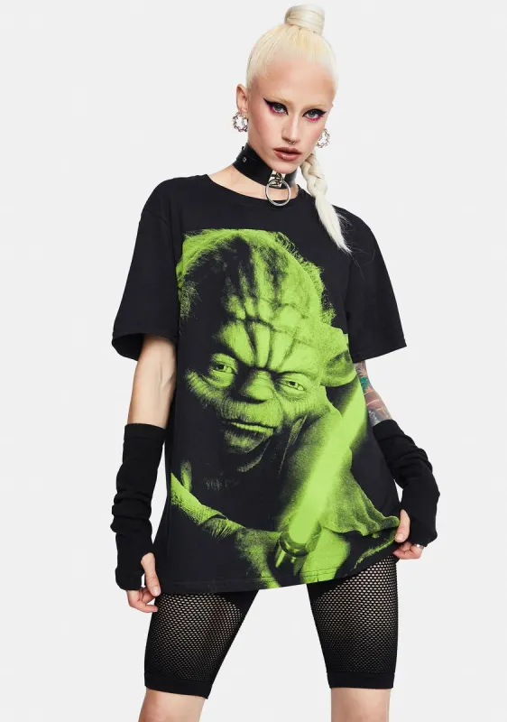 Yoda Big Print Tee sold by Dolls Kill