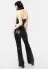 Born Scrappy Zipper Flare Pants sold by Dolls Kill
