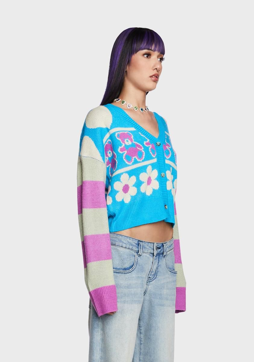 Teddy Bear Picnic Striped Cardigan sold by Dolls Kill product image thumbnail 3