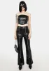 Born Scrappy Zipper Flare Pants sold by Dolls Kill