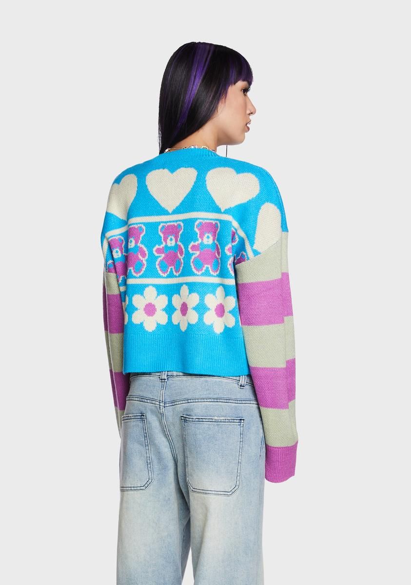 Teddy Bear Picnic Striped Cardigan sold by Dolls Kill product image thumbnail 4