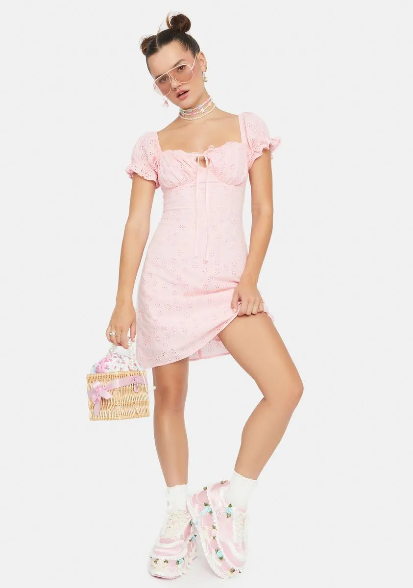 Messing With Magic Eyelet Mini Dress sold by Dolls Kill product image thumbnail 3