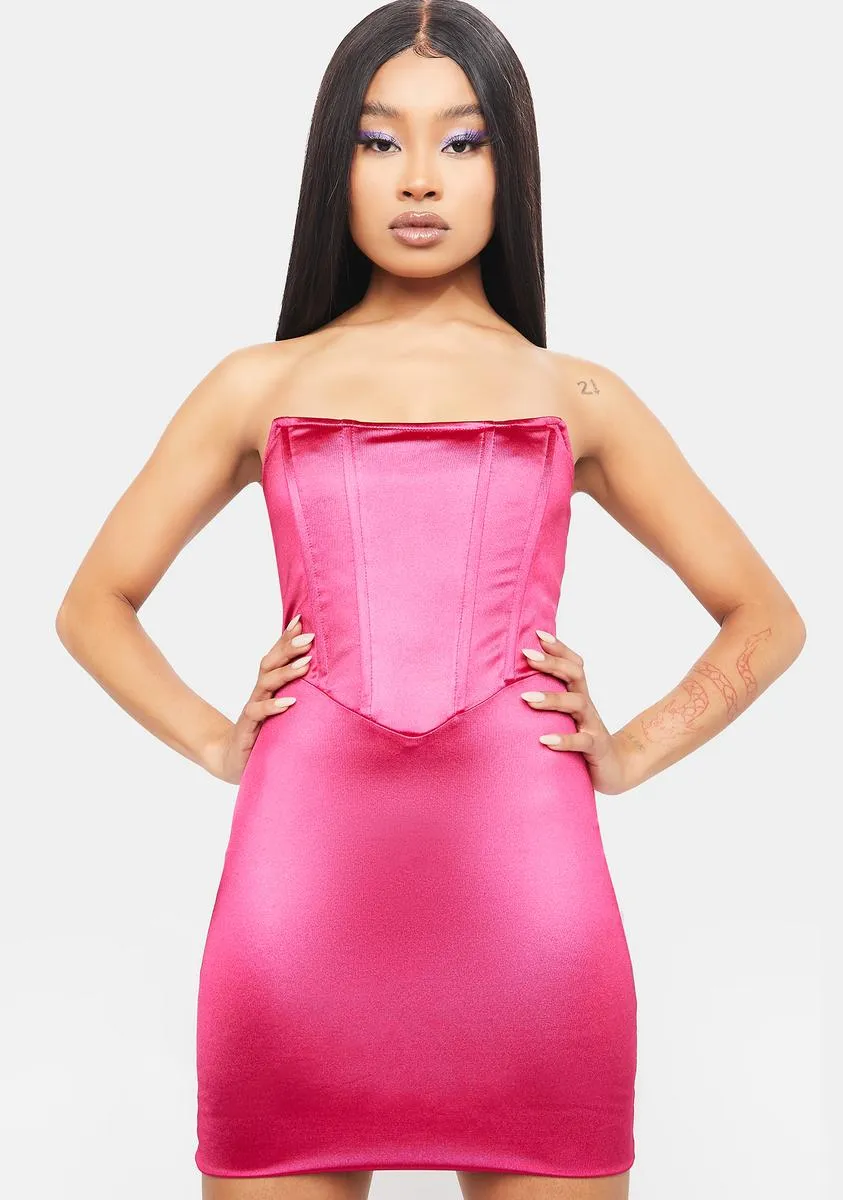 Kiss Heaven Tonight Satin Mini Dress sold by Dolls Kill