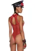 Bad Luck Dragon Fishnet Bodysuit - Red sold by Dolls Kill
