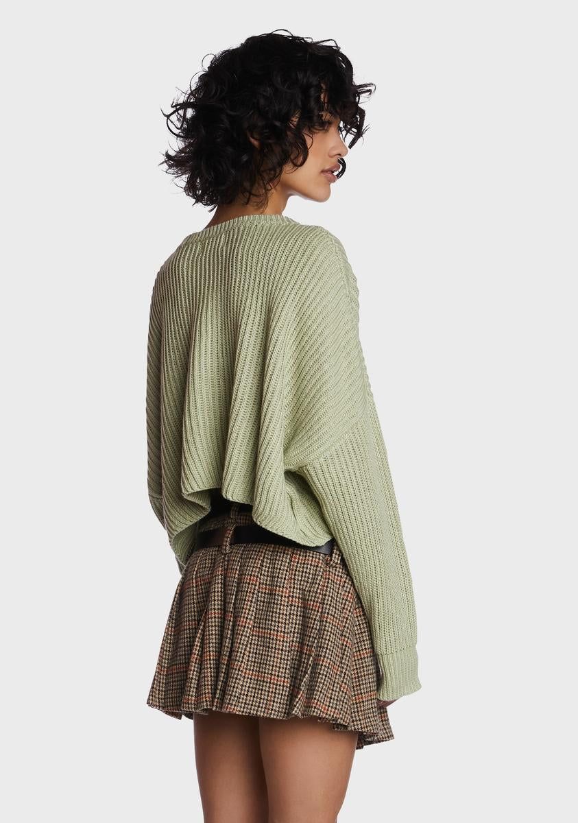 Sage Autumn Revival Cropped Sweater sold by Dolls Kill product image thumbnail 4