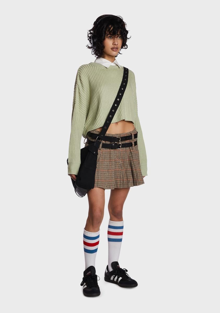 Sage Autumn Revival Cropped Sweater sold by Dolls Kill product image thumbnail 5