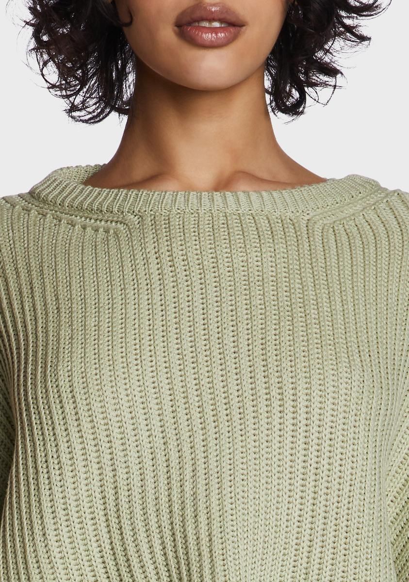 Sage Autumn Revival Cropped Sweater sold by Dolls Kill product image thumbnail 2