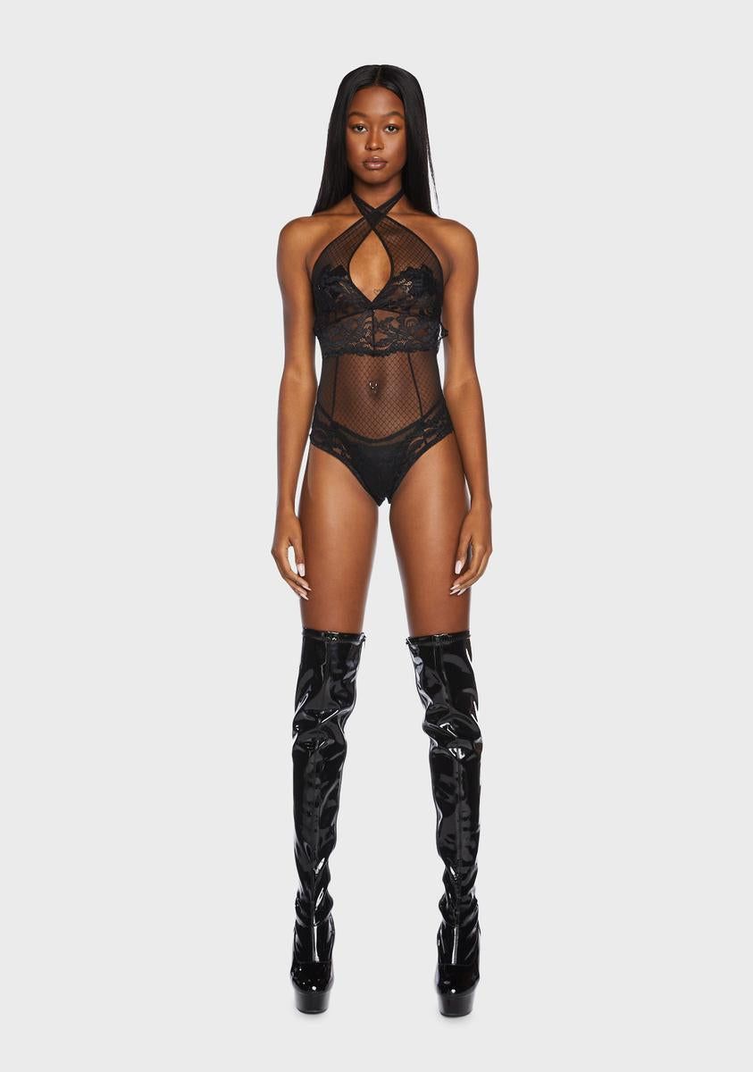 Midnight Kisses Sheer Teddy sold by Dolls Kill