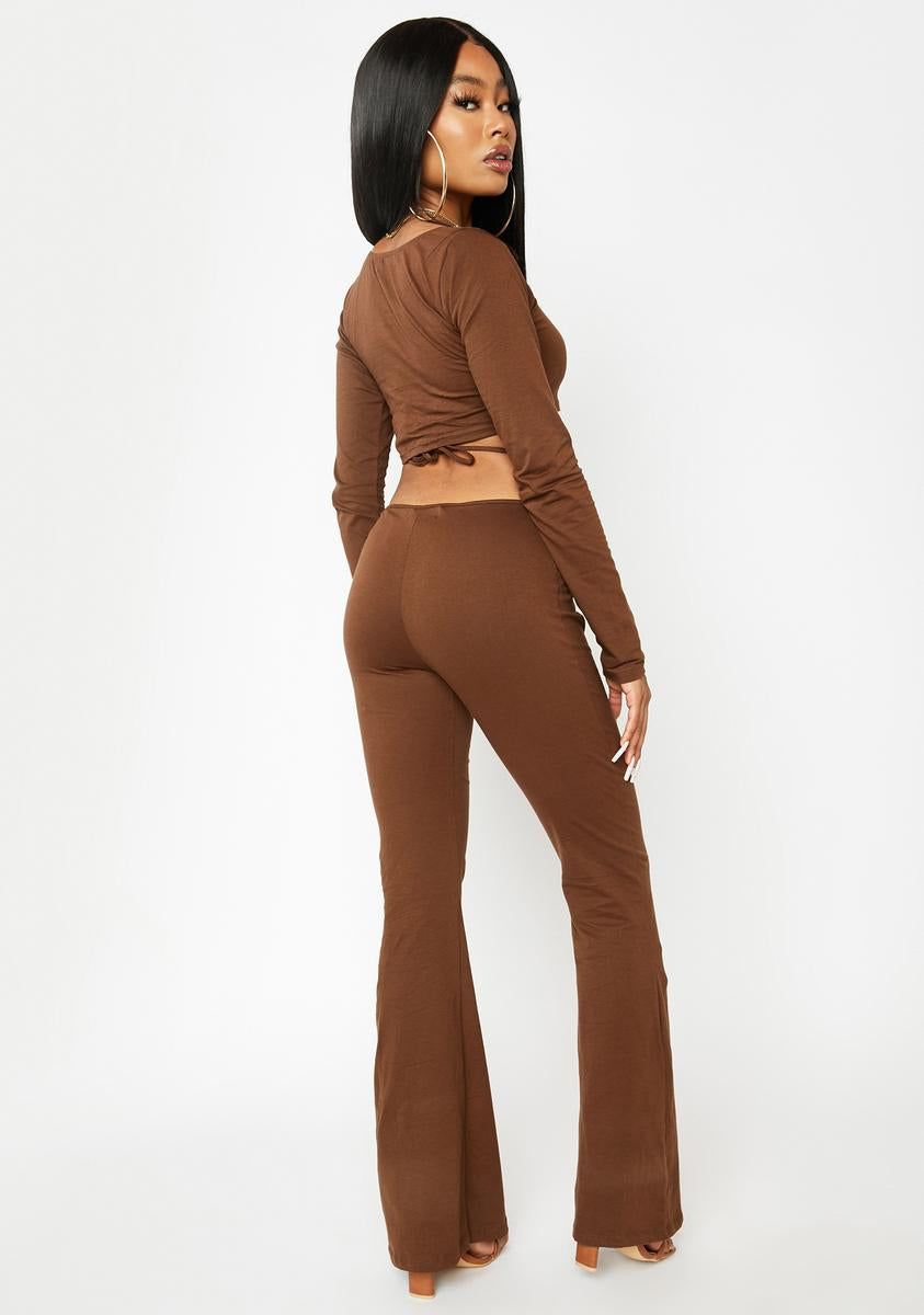 Cocoa Sekar Flare Trousers sold by Dolls Kill product image thumbnail 4