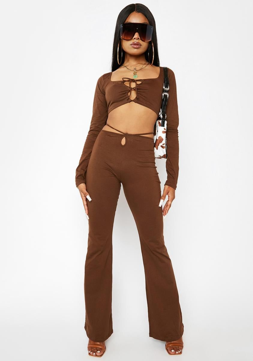 Cocoa Sekar Flare Trousers sold by Dolls Kill product image thumbnail 3