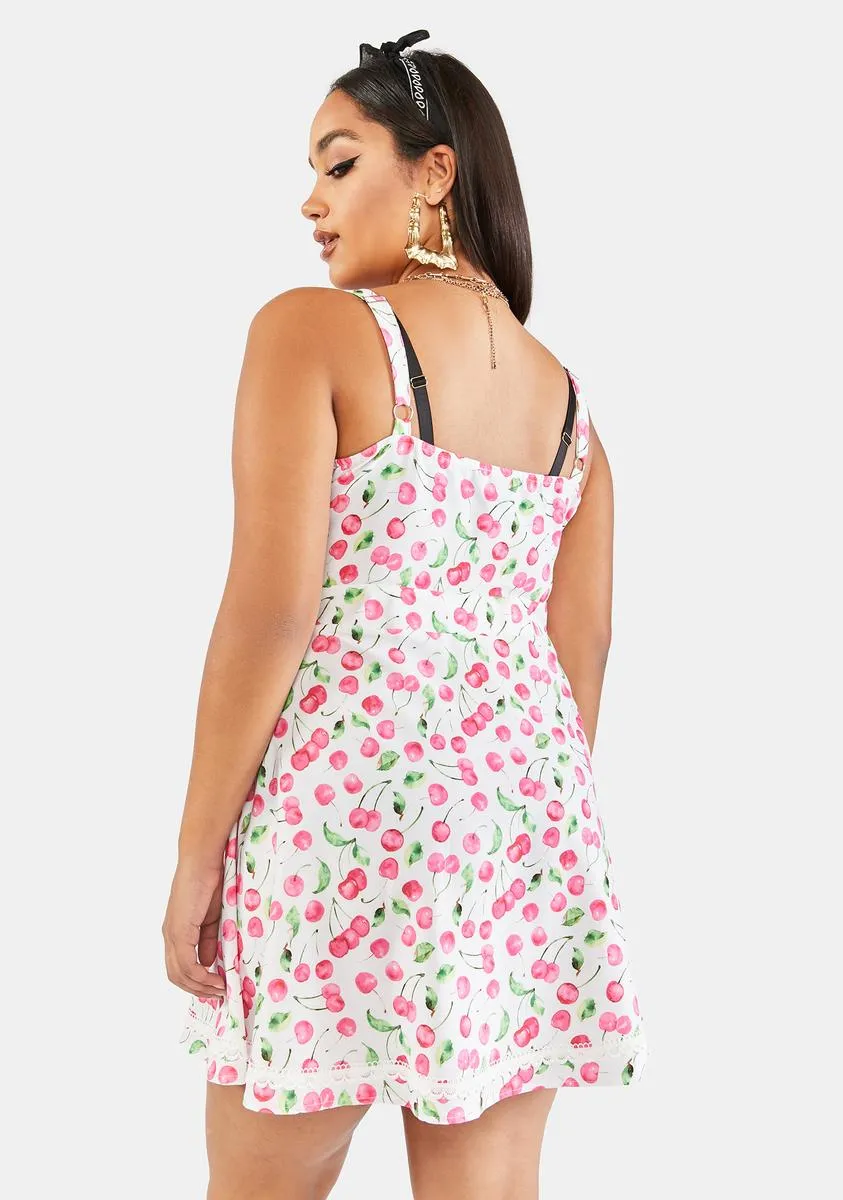 Plus Cherry Settle Down Sometime Mini Dress sold by Dolls Kill product image thumbnail 4
