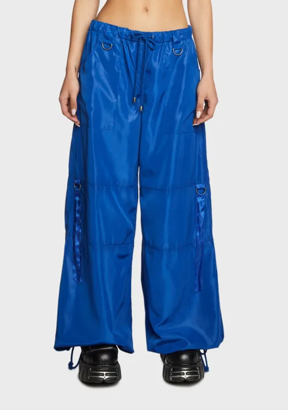 Punk Cred Wide Leg Pants - Blue sold by Dolls Kill