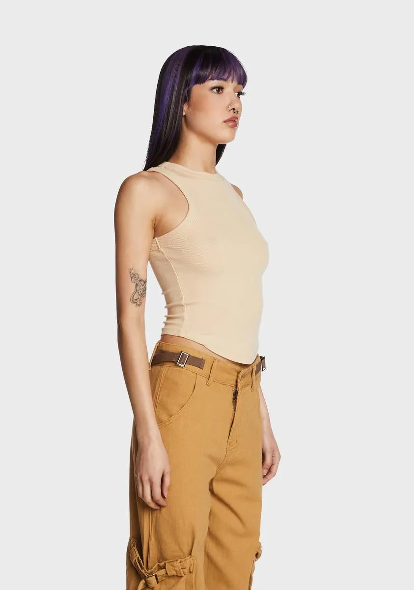 Hype Is Real Crop Tank - Beige sold by Dolls Kill product image thumbnail 3