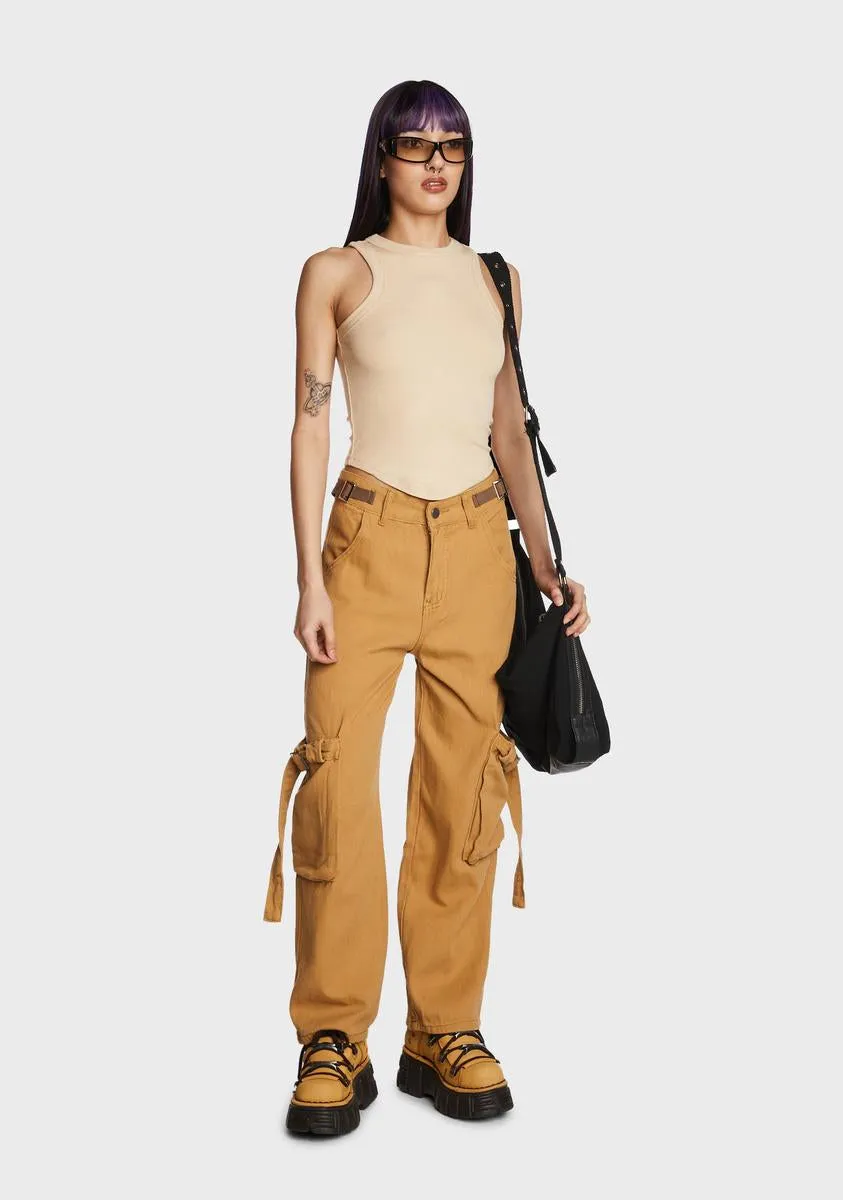 Hype Is Real Crop Tank - Beige sold by Dolls Kill product image thumbnail 5