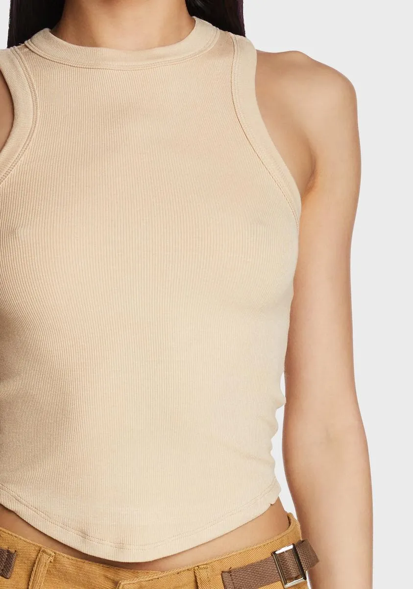 Hype Is Real Crop Tank - Beige sold by Dolls Kill product image thumbnail 2