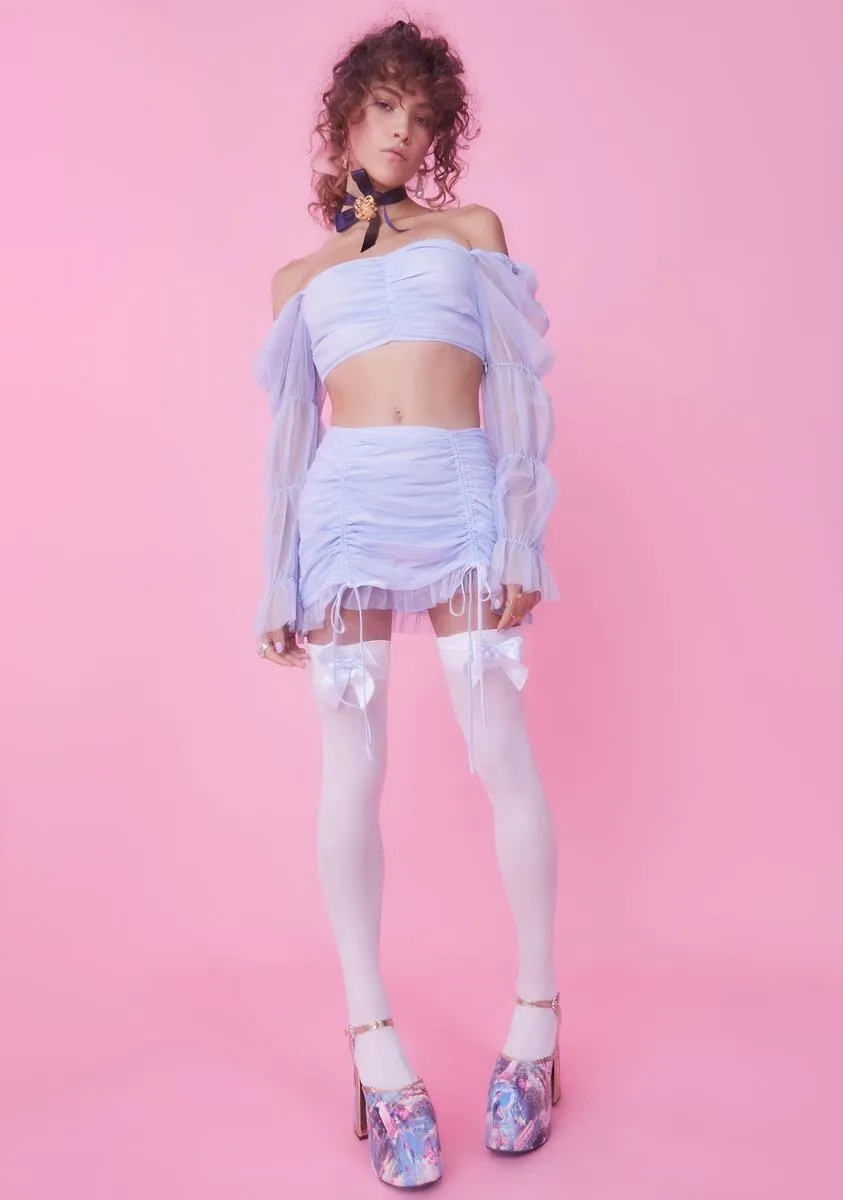 My Carriage Awaits Ruched Tulle Skirt sold by Dolls Kill product image thumbnail 3