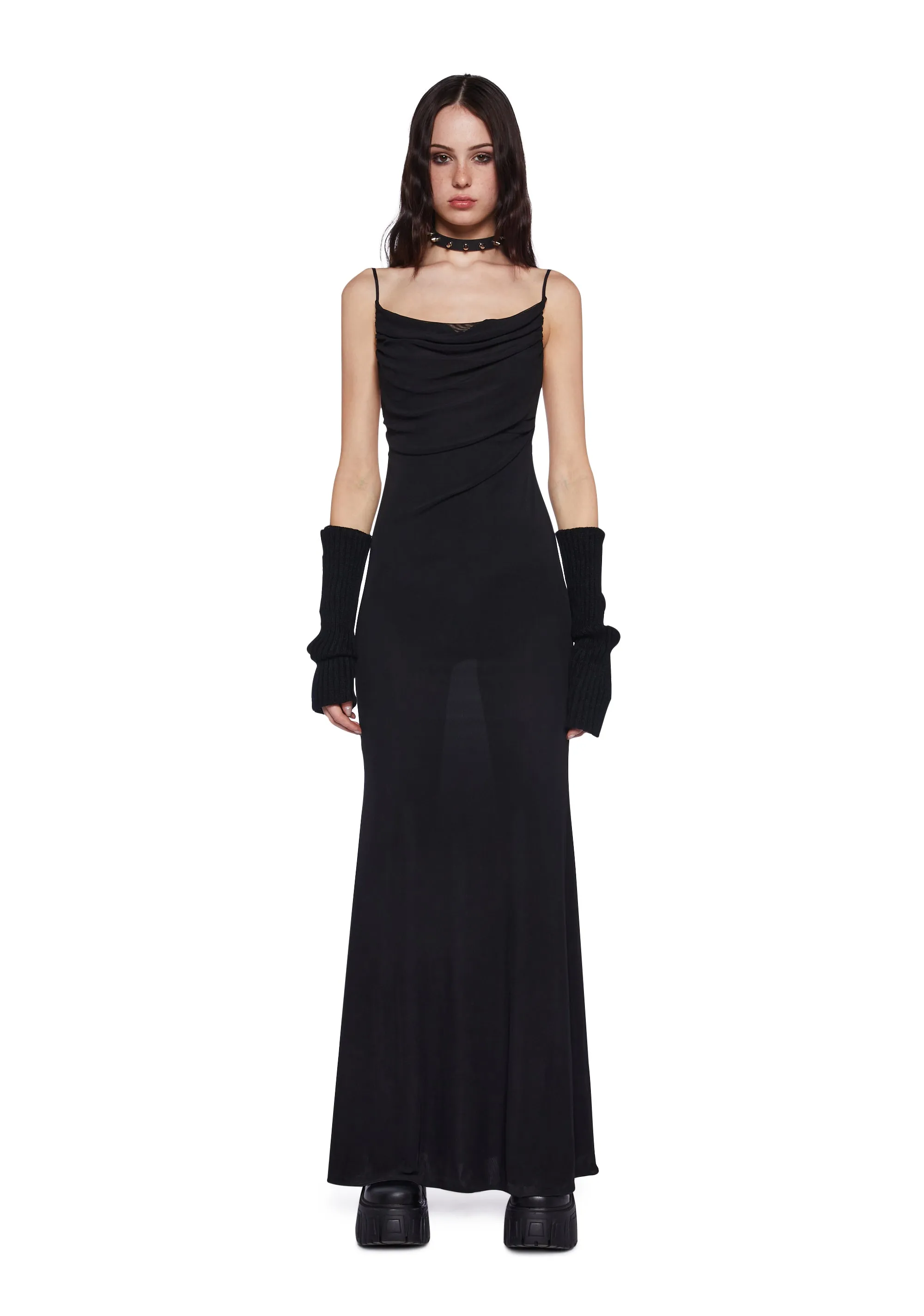 Gaze Of Love Maxi Dress - Black sold by Dolls Kill
