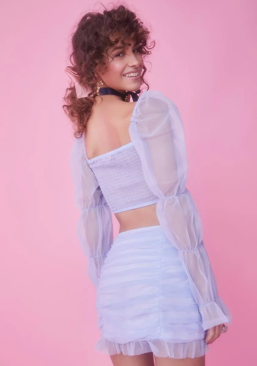 My Carriage Awaits Ruched Tulle Skirt sold by Dolls Kill product image thumbnail 4