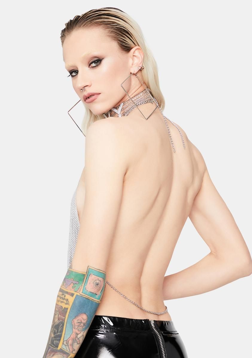 Shot In The Dark Cowl Neck Crop Top sold by Dolls Kill product image thumbnail 4