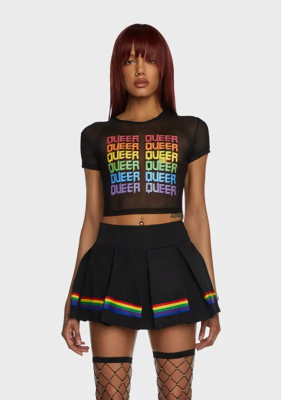 Queer Pride Mesh Top sold by Dolls Kill