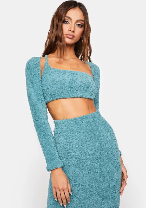 Teal At The After Party Skirt Set sold by Dolls Kill