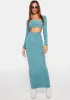 Teal At The After Party Skirt Set sold by Dolls Kill