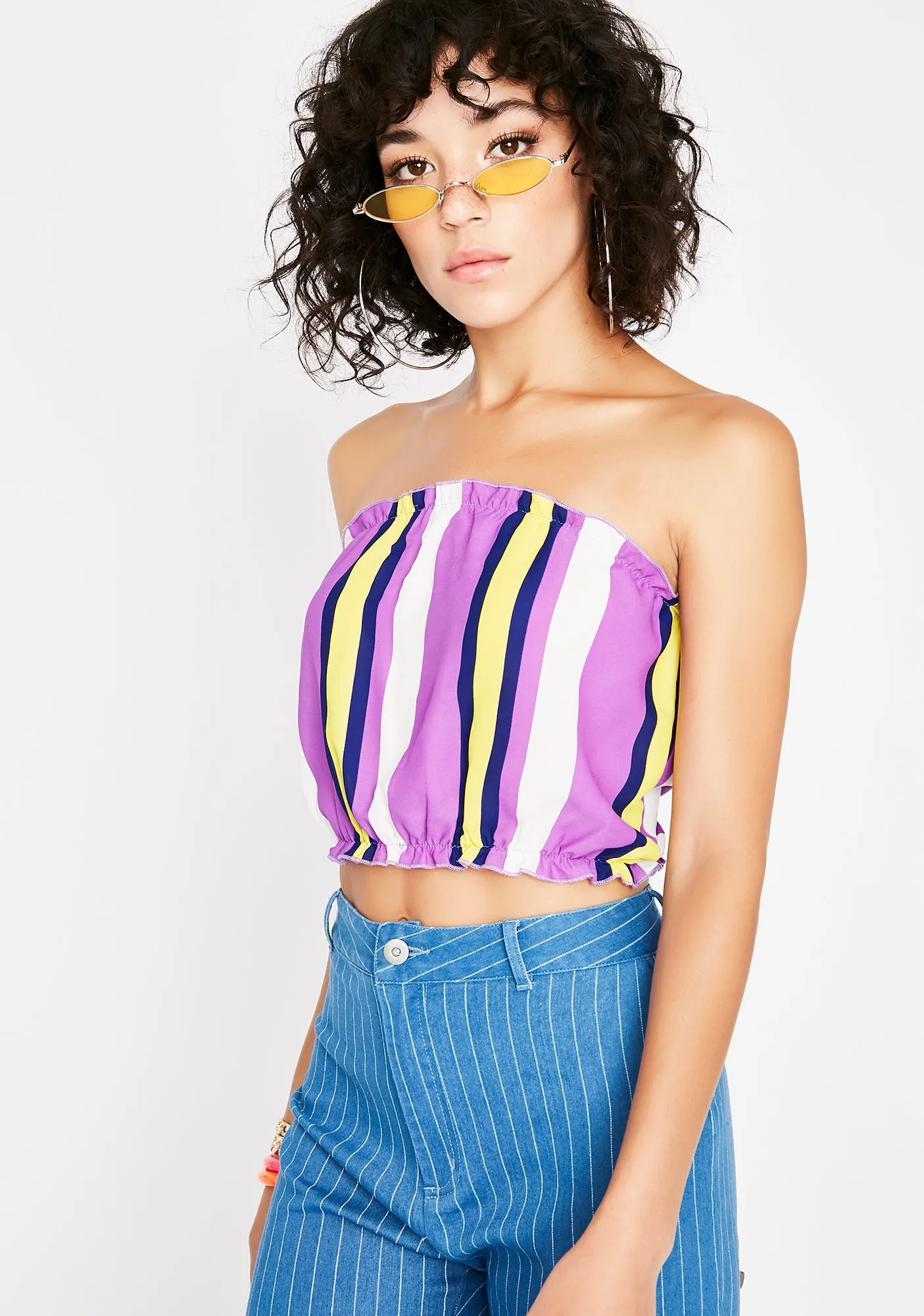Funky Haze Striped Tube Top sold by Dolls Kill product image thumbnail 3