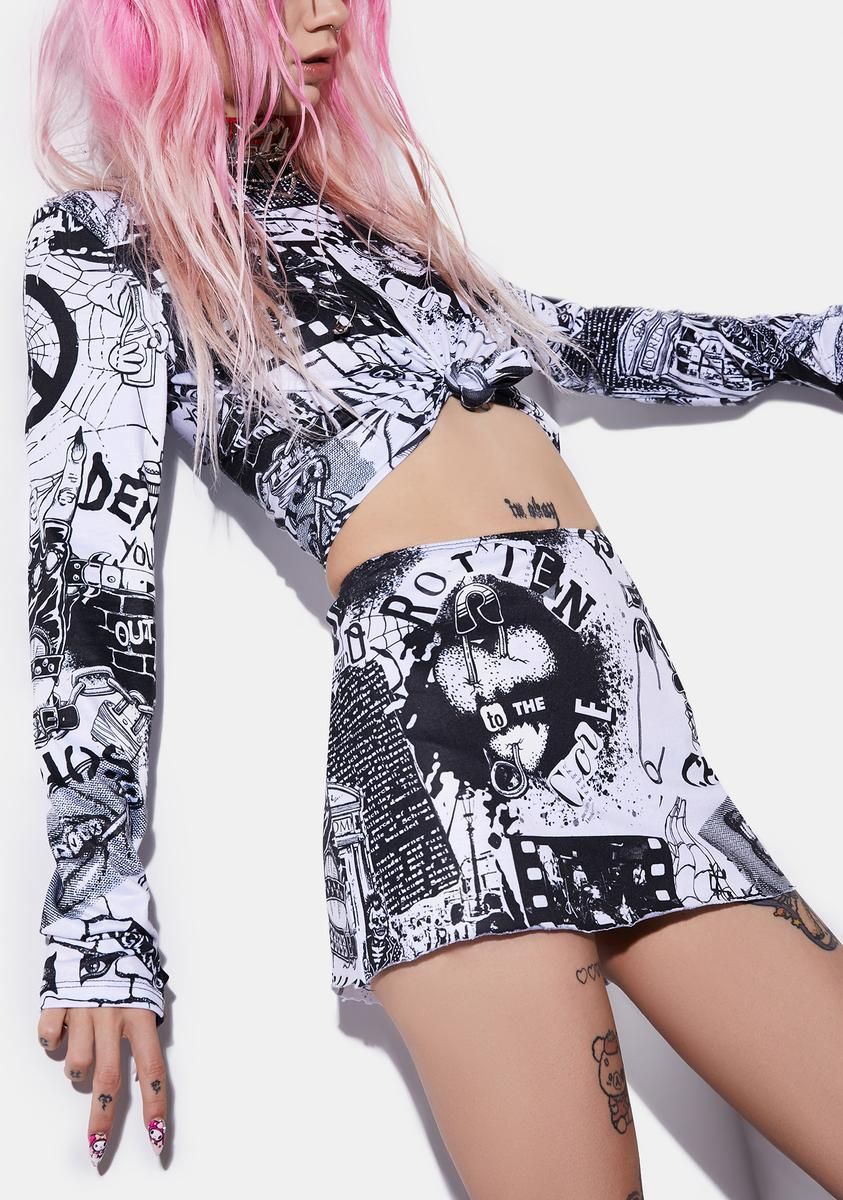 New Rebellion Mini Skirt sold by Dolls Kill