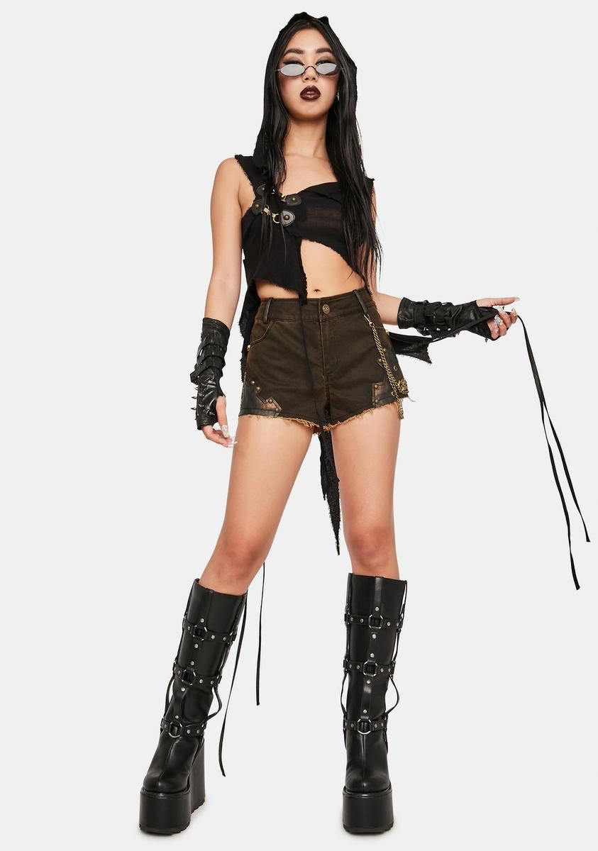 Gothic Asymmetrical Hooded Top sold by Dolls Kill product image thumbnail 3