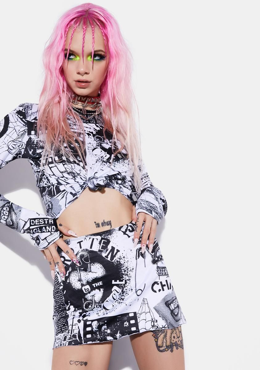 New Rebellion Mini Skirt sold by Dolls Kill product image thumbnail 2