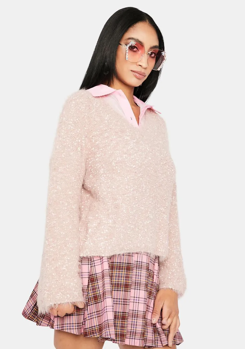 Mauve Dark Warm Thoughts Fuzzy Sweater sold by Dolls Kill product image thumbnail 2