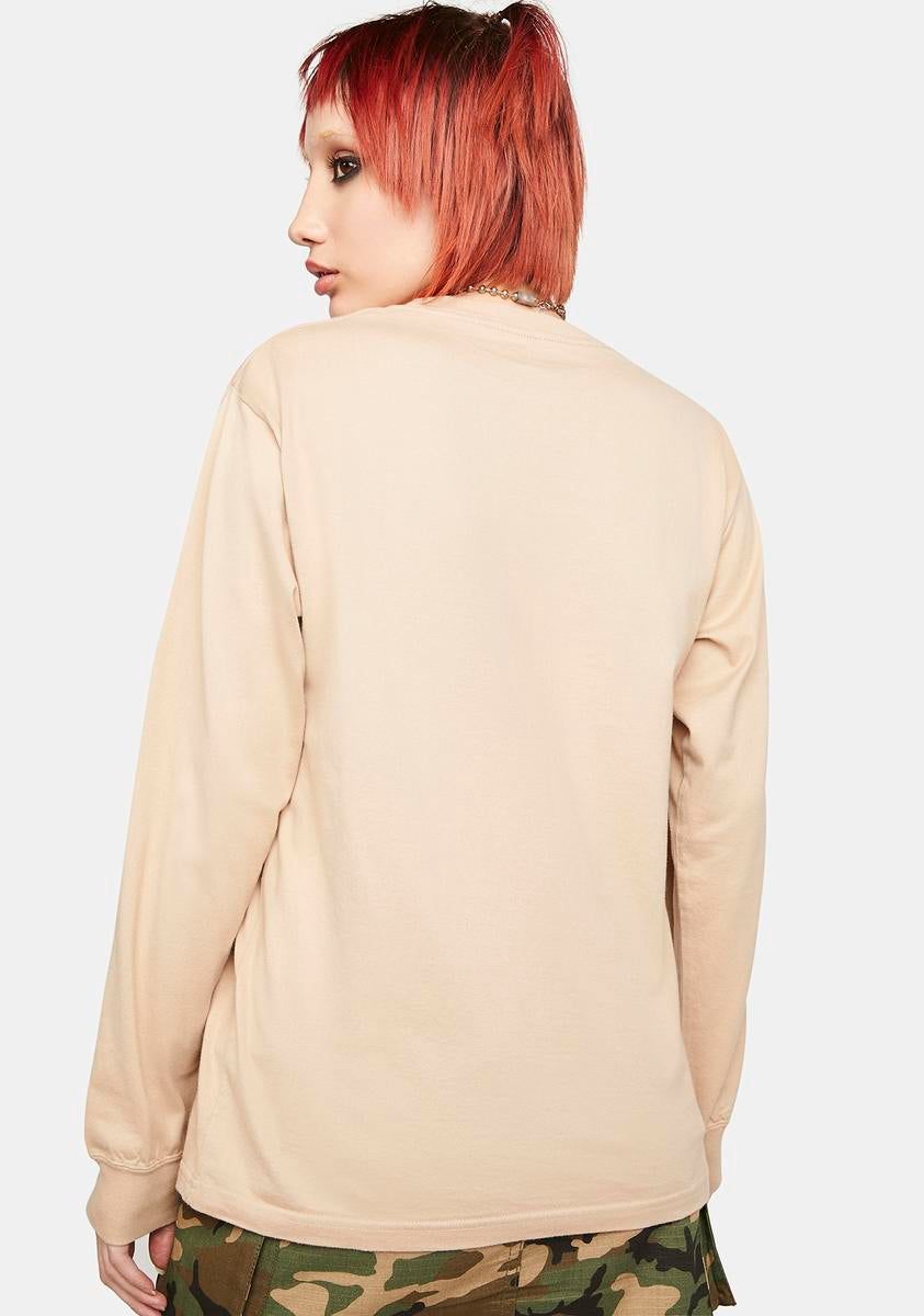 Face Graphic Logo Long Sleeve Graphic Tee sold by Dolls Kill product image thumbnail 4