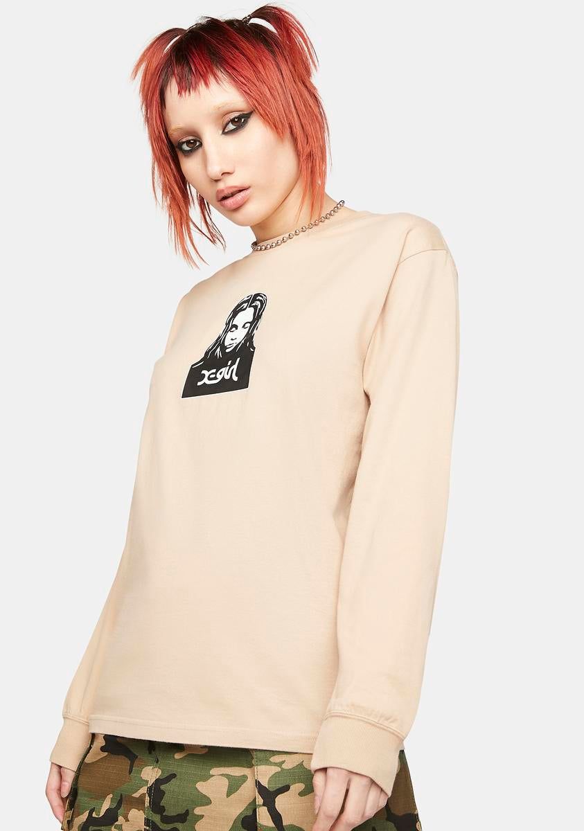 Face Graphic Logo Long Sleeve Graphic Tee sold by Dolls Kill product image thumbnail 2