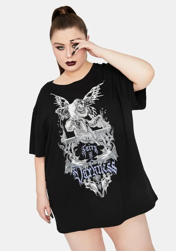 Plus Malice And Mischief Oversized Graphic Tee sold by Dolls Kill