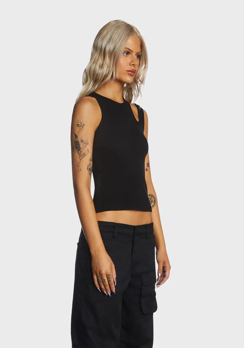 Cut Out Ribbed Tank Top sold by Dolls Kill product image thumbnail 3