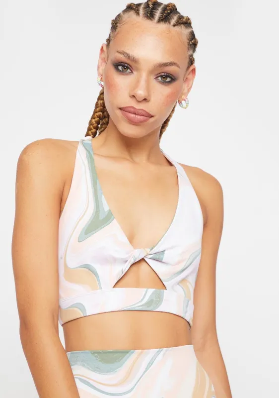 Marble Twist Sports Bra sold by Dolls Kill