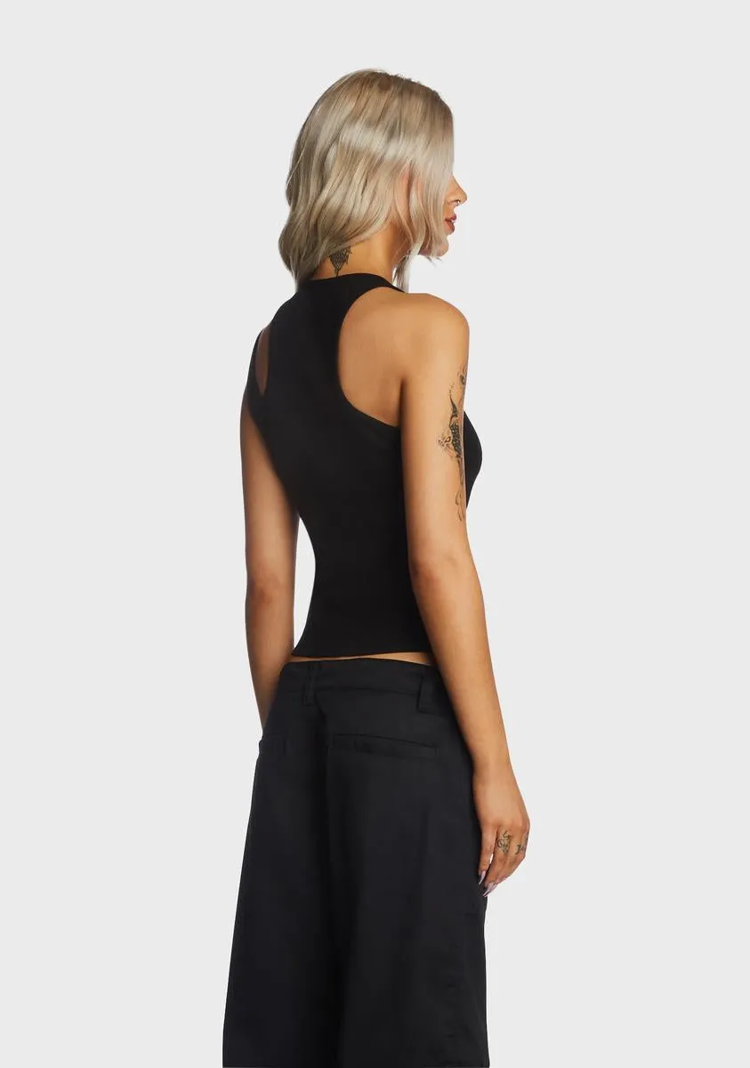 Cut Out Ribbed Tank Top sold by Dolls Kill product image thumbnail 4