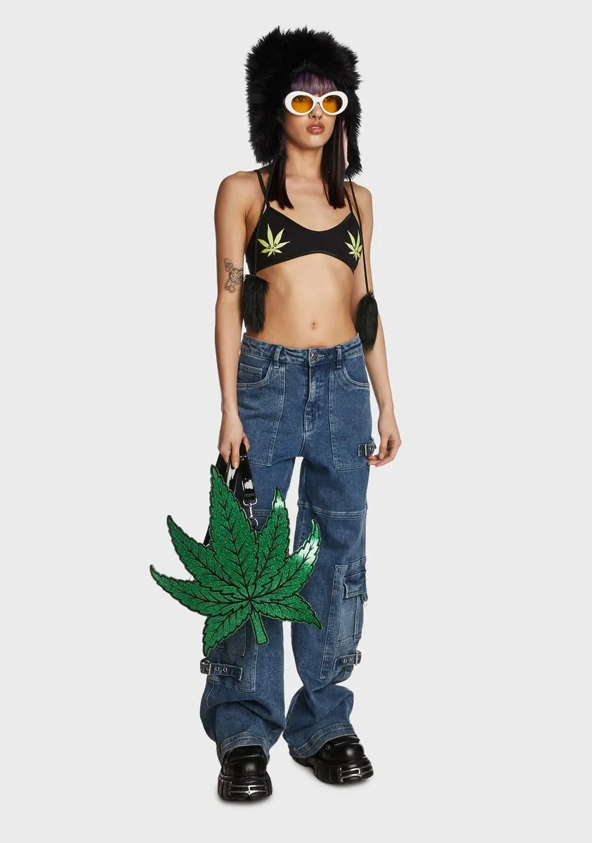 Weed Leaf Bralette sold by Dolls Kill product image thumbnail 3
